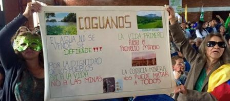 "Queremos vida, no a la minería" grita el pueblo coguano